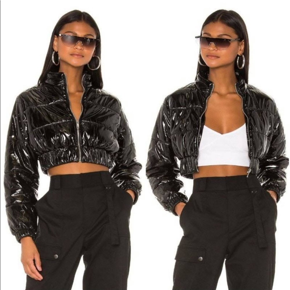 Superdown puffer jacket and removable fur jacket